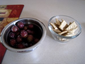 Fruit and crackers