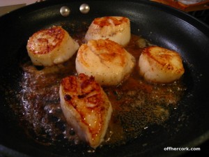 scallops cooking 