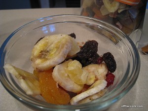 Dried fruit while dinner cooked