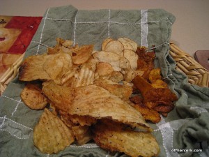 Crunchy salty chips 