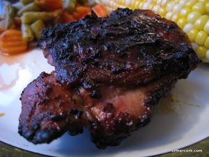 Cocoa-Chili Rubbed Grilled Chicken Thighs 