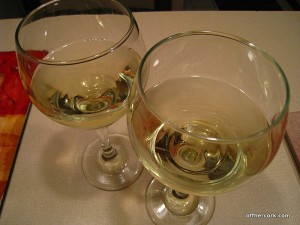 Glass of white wine 