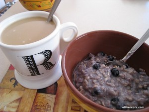 Coffee and oatmeal 