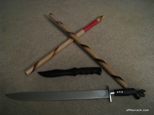 Stick Fighting training weapons