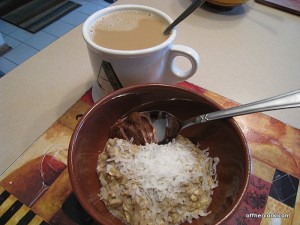 Coffee and oatmeal 