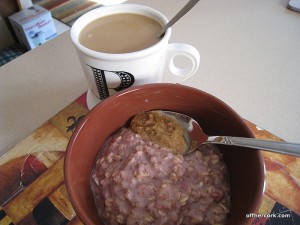 Oatmeal and coffee 