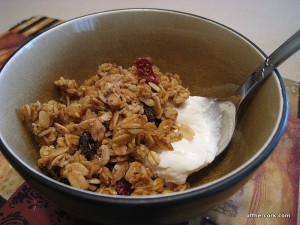 Yogurt and granola 
