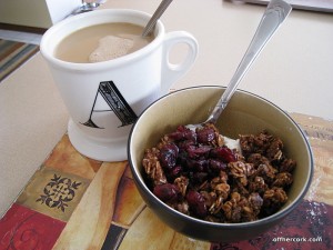 Coffee, yogurt, and granola 