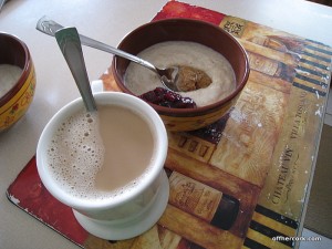 Coffee and oatbran 