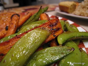 Carrots and snow peas