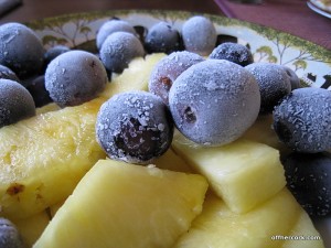 Pineapple and grapes 