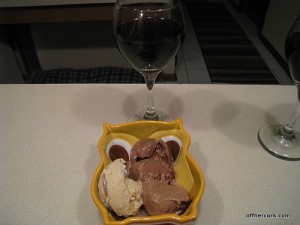 wine and ice cream 