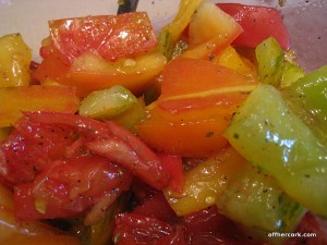 Chopped heirloom tomatoes 
