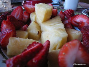 Pineapple and strawberries 