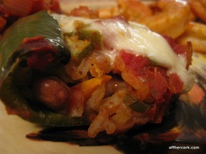 Stuffed poblano peppers 