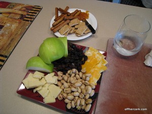 Fruit and cheese plate 