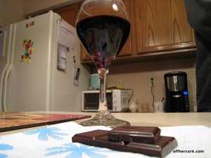 Red wine and chocolate 