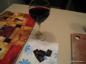 red wine and chocolate 