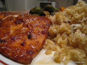 Salmon and rice 