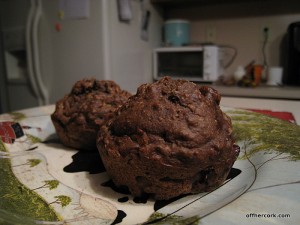 Chocolate zucchini muffins 