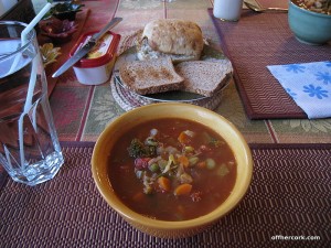 Soup and bread 