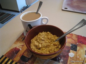 Coffee and pumpkin oats 