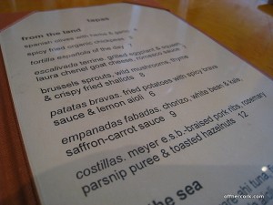 Empanadas menu 