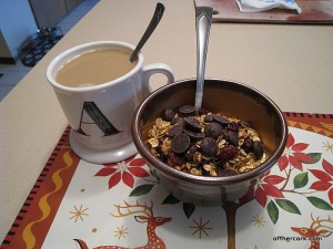 Coffee, yogurt and granola 
