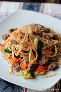 Beef with Udon Noodles.