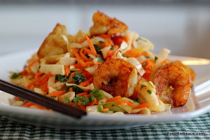 Curry Cabbage Slaw with Curry Shrimp