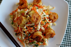 Curry Cabbage Slaw with Curry Shrimp