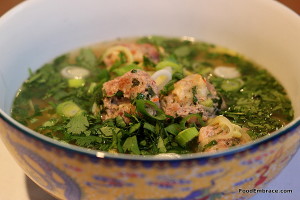 Pork dumpling soup