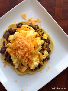 Grain Free tortilla with beans and eggs