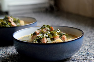Potato, sausage, and kale soup.