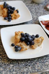 Grain free scone with blueberries