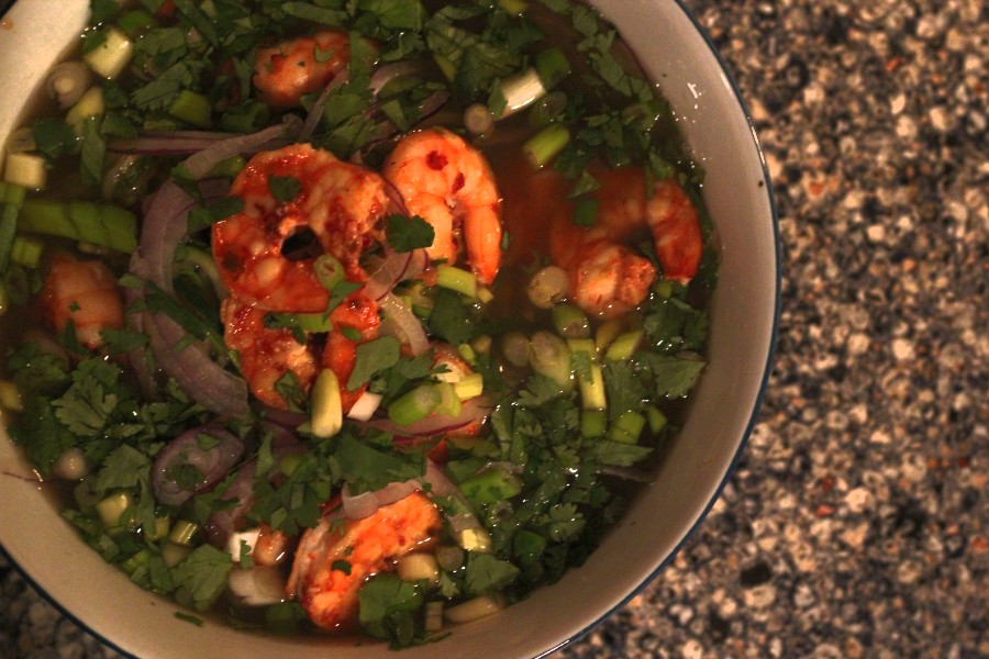 Shrimp Pho with Zoodles