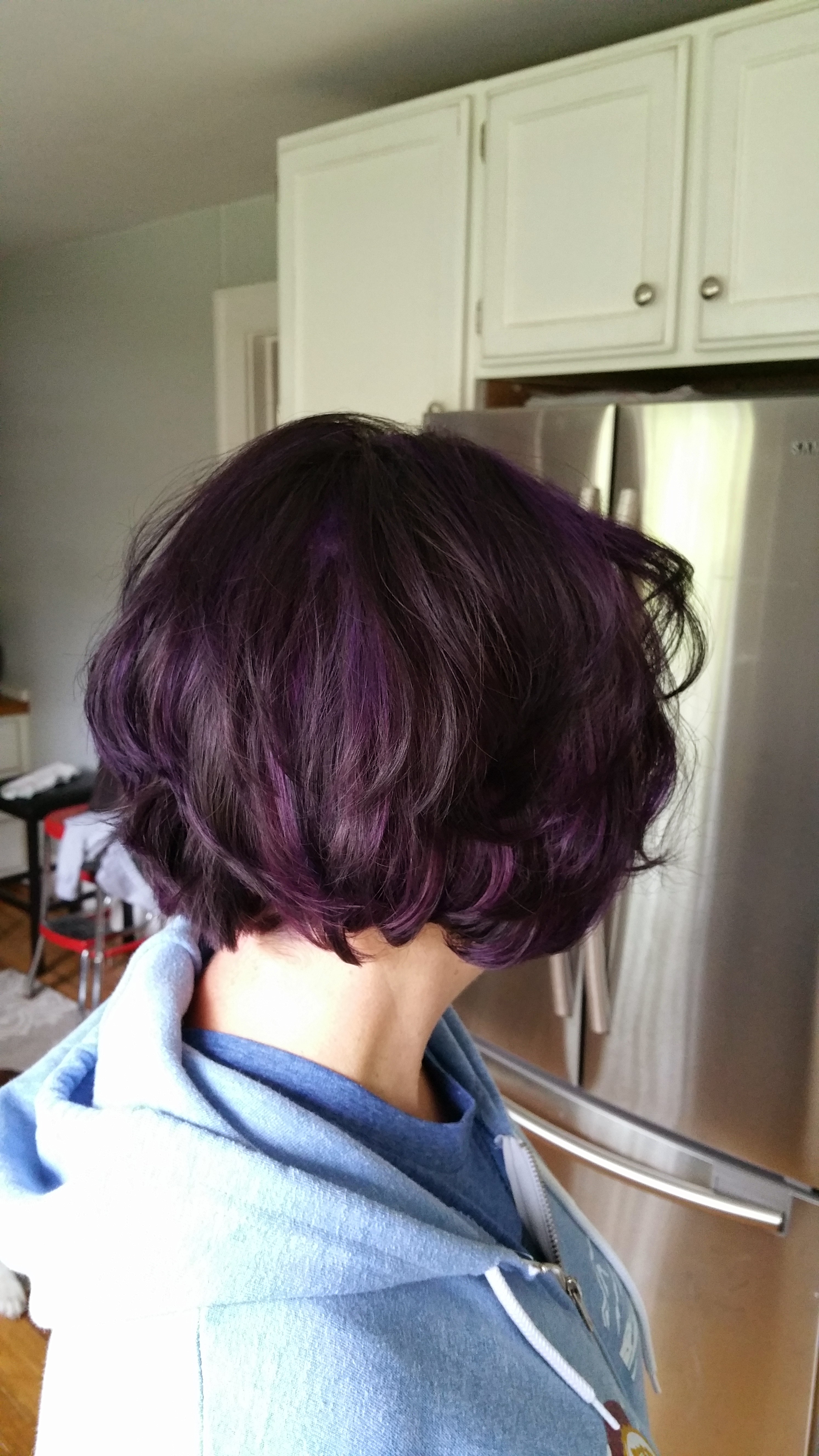 Short purple hair