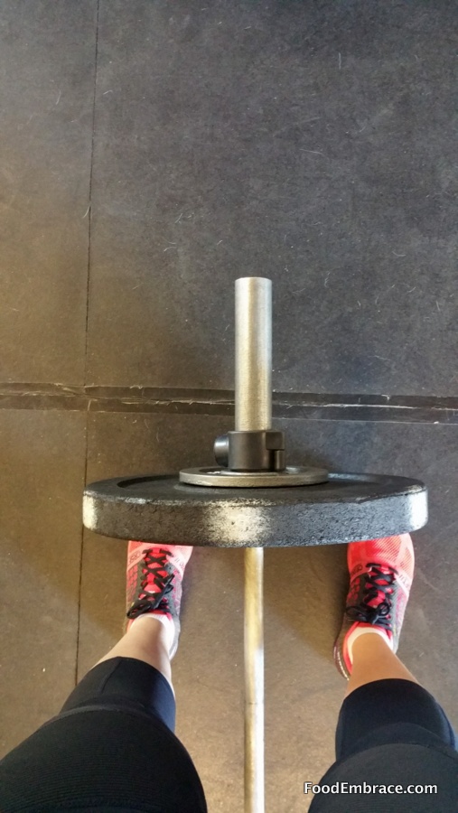 barbell and legs