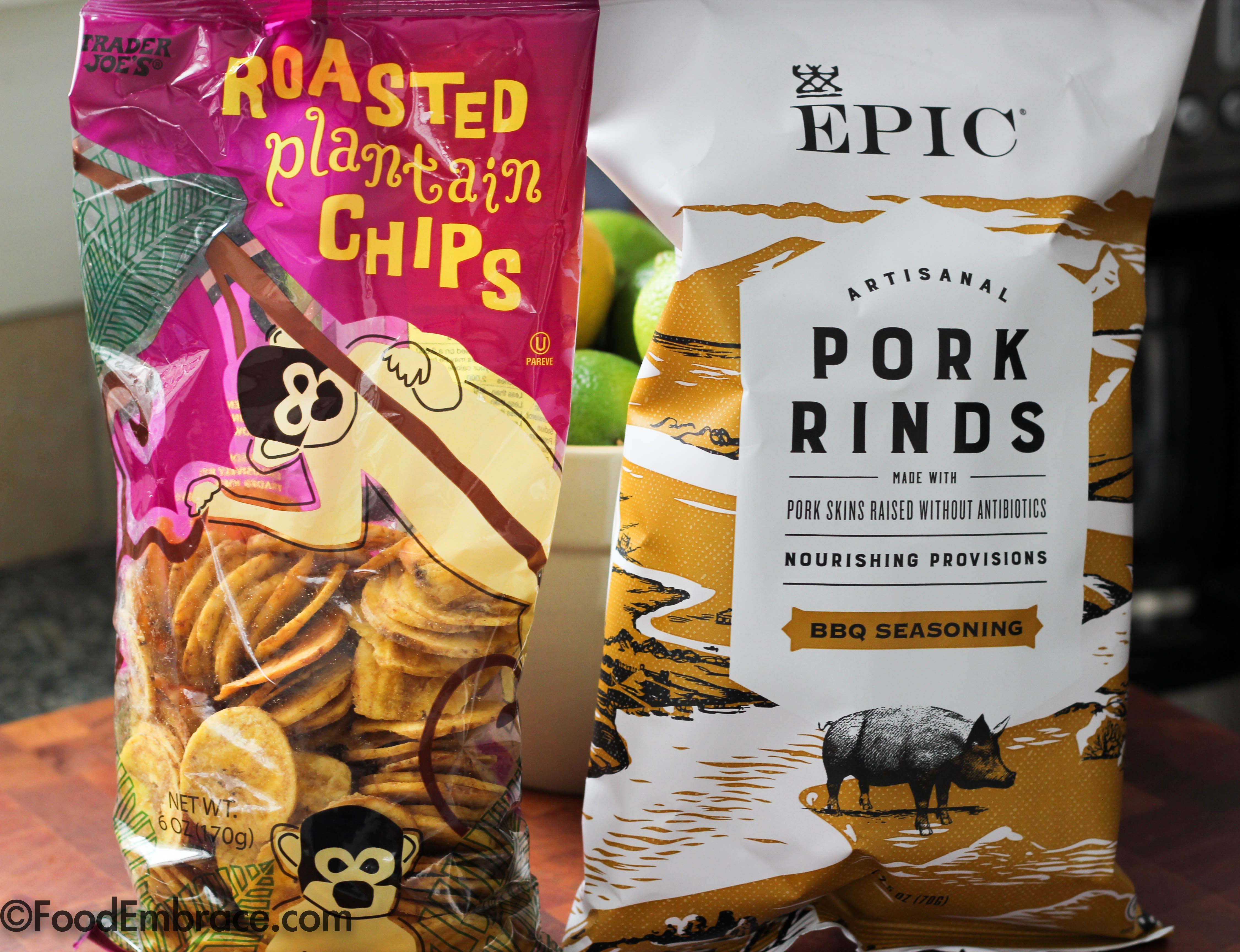 Plantain Chips and Pork Rinds