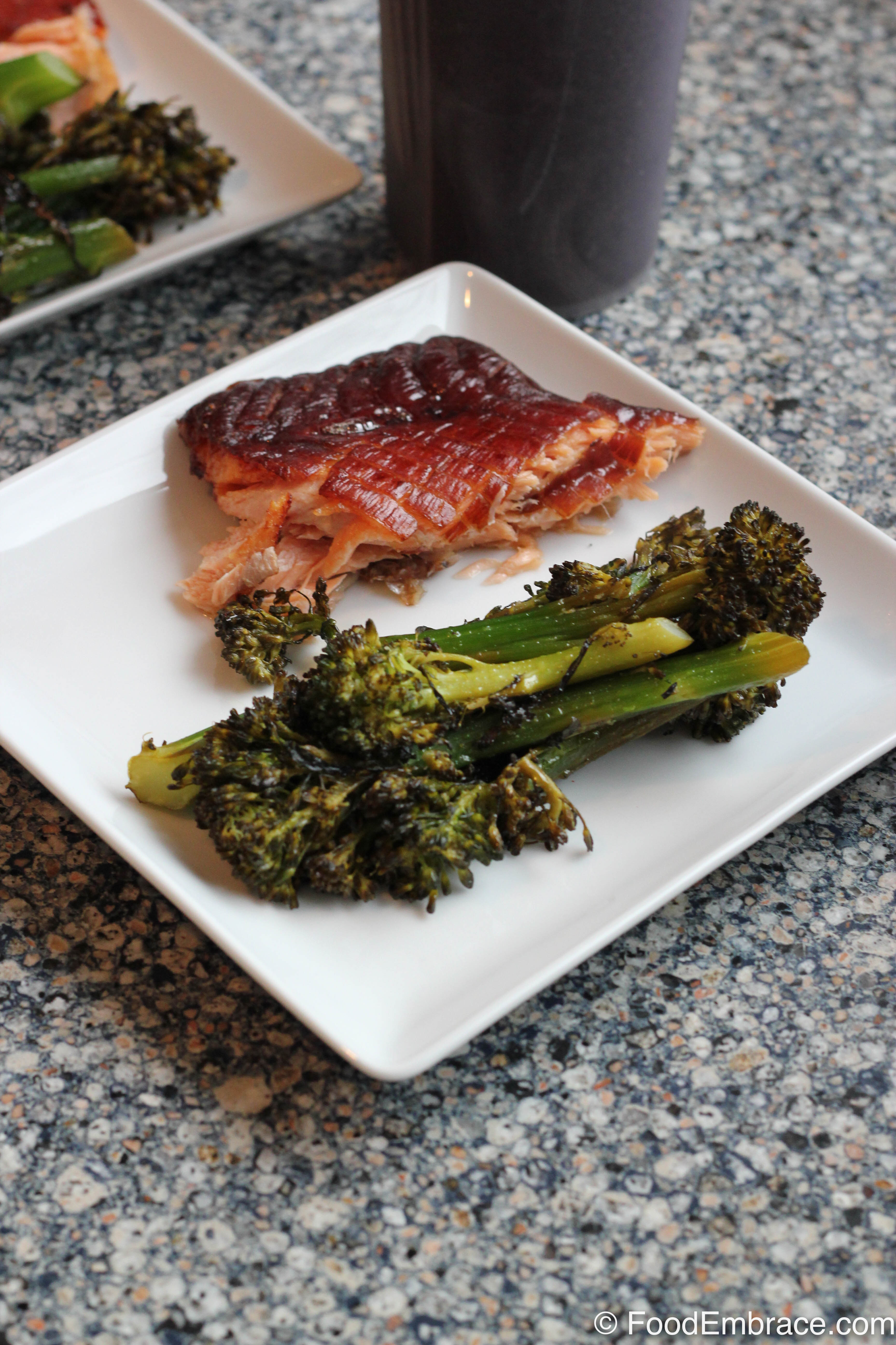 Smoked salmon and broccolini