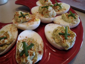 Sour Cream and Chive Deviled Eggs