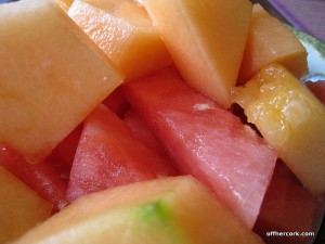 Watermelon and cantaloupe
