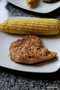 pork chop and corn