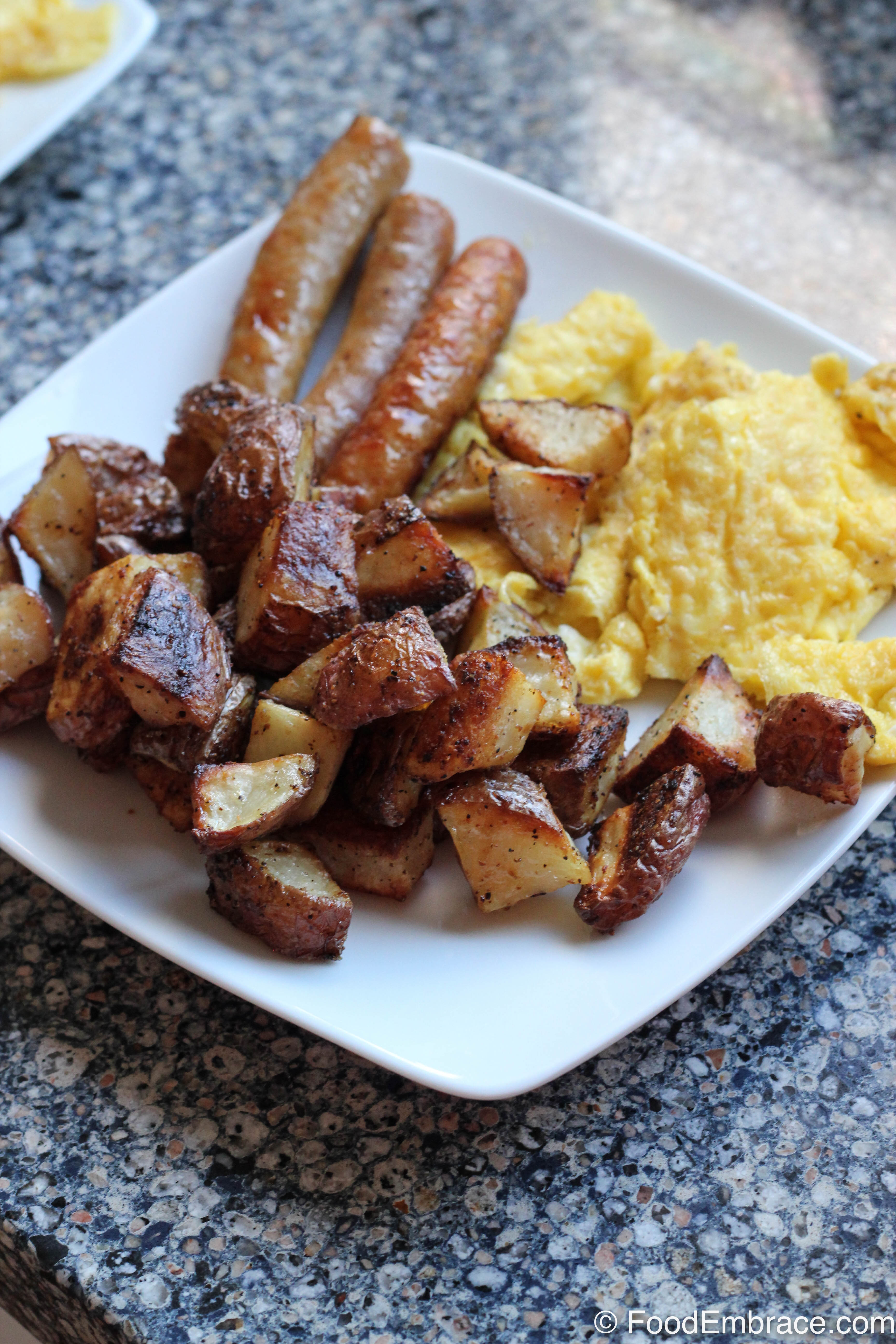 Eggs, potatoes, and sausage